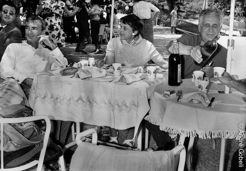 Norman Mac Laren, Claire Parker, Alexieff, pique nique à Saint Jorioz 1965