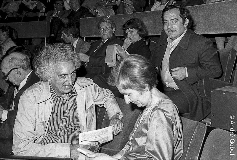 Nag et Gisèle Ansorge (Suisse) et Roland Topor. Annecy 1973.
