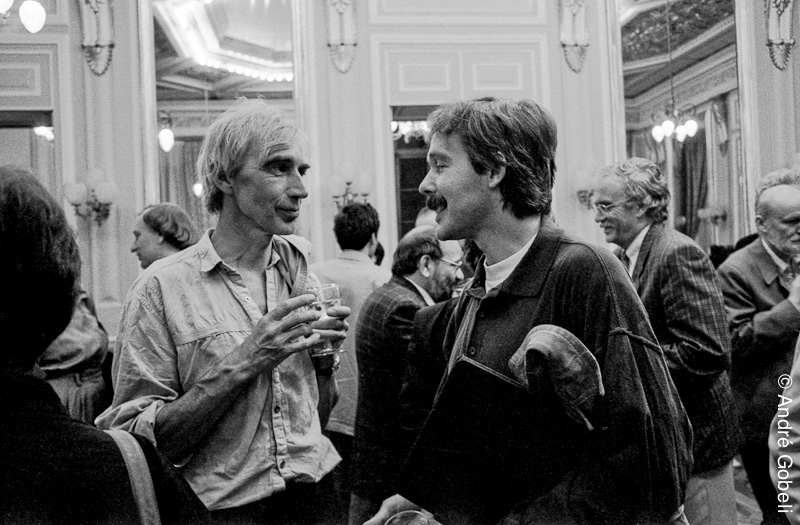 Paul Driessen et Raimund Krumme réalisateurs Festival du film d’Animation mairie d'Annecy 1990.