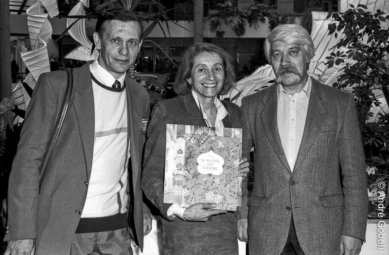 Garri Bardine réalisateur, Nicole Salomon, Edward Nazarov réalisateur Festival du film d’Animation Annecy 1991.