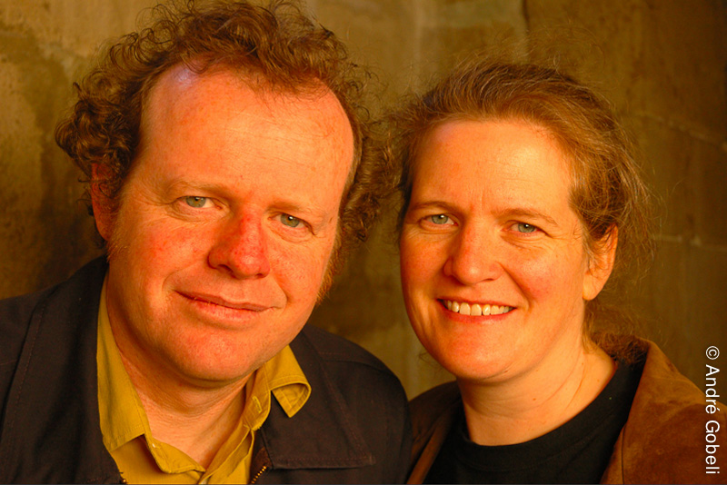 Anthony (réalisateu)r et Julia (productrice) Lucas de "The Mysterious Geographi"c, Australie. Annecy le, 11/06/2005.