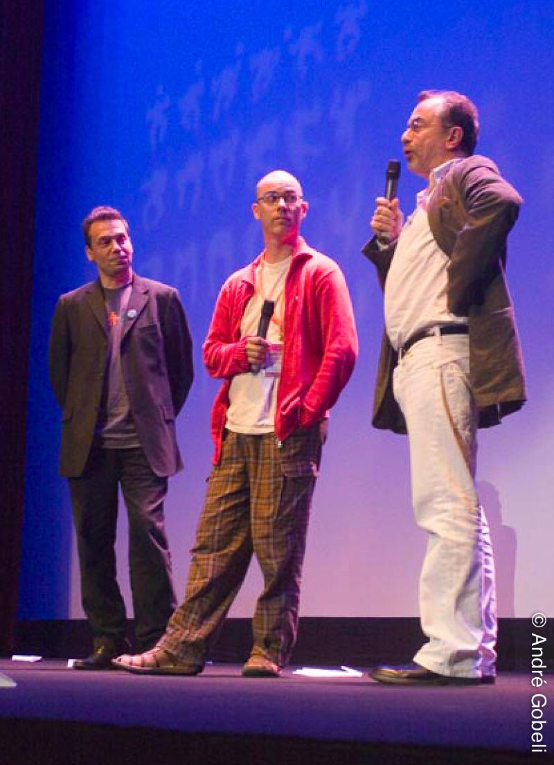 Ecran géant du Pâquier présentation de "L'Age de Glace 2" avec Carlos Saldanha