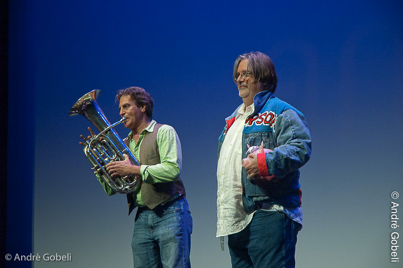 Mat Groening et David Silbermann, making of Simpsons Extravaganza 2, grande salle Bonlieu