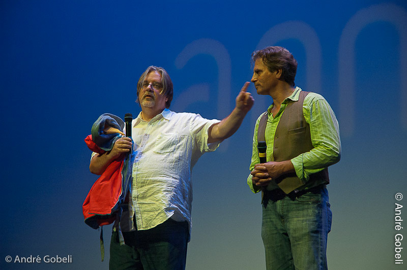 Mat Groening et David Silbermann, making of Simpsons Extravaganza 2, grande salle Bonlieu