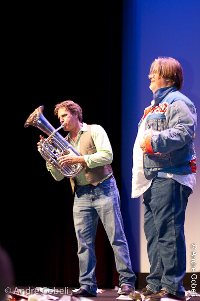 Mat Groening et David Silbermann, making of Simpsons Extravaganza 2, grande salle Bonlieu